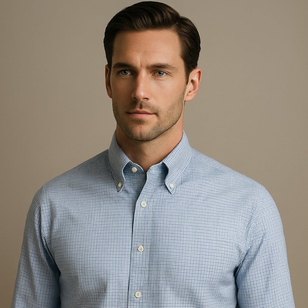 Brooks Brothers Regent Blue & White Check Dress Shirt – Size 16 ½ - 34
